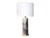 RIVET TABLE LAMP GREY VELLUM