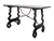 ANTIQUE ITALIAN CARVED REFECTORY TABLE IRON STRETCHERS
