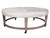 NIXSON ROUND OTTOMAN NATURAL HAIR ON HIDE LEATHER