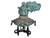 ANTIQUE BRONZE FLAME SCULPTURE