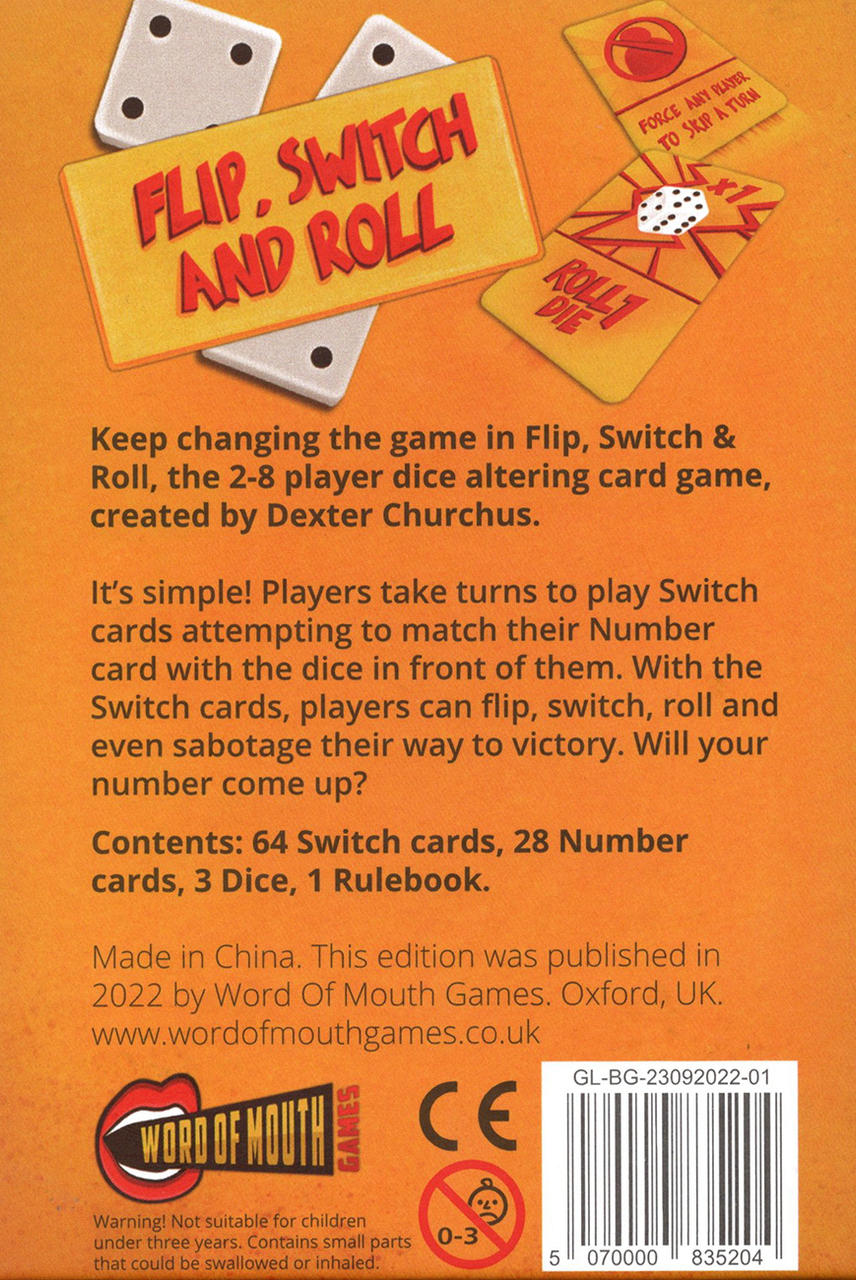Flip, Switch and Roll – Word Of Mouth Games