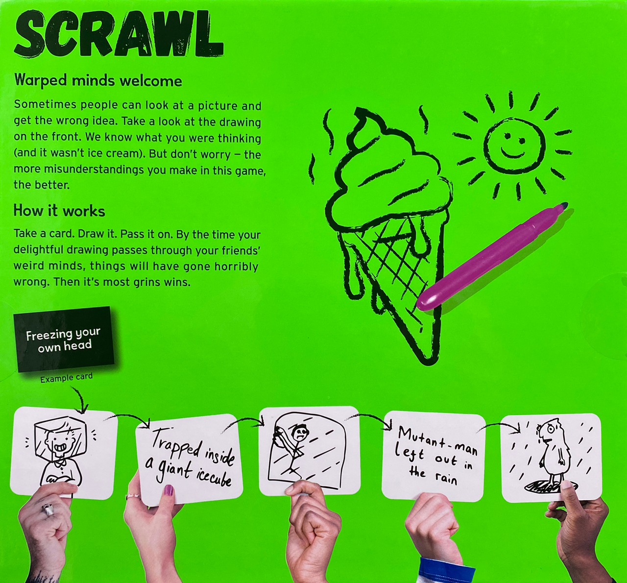 ✅ Scrawl Doodle your way to disaster Adult Party Game sealed