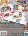 Back of the box of Power Rangers Deck-Building Game - Brilliant card games from Out of Town Games