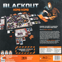 Back of the box of Blackout Hong Kong - Buy the heavy board game from Out of Town Games