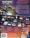 Back of the box of Transformers Deck-Building Game - Brilliant card games from Out of Town Games