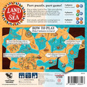 Back of the box of Land vs Sea – buy now from Boardgamist.