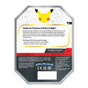 Back of the box for Pokémon TCG: ex Tin - Sylveon - 30th Celebration from Boardgamist