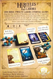 Back of the box of Hercules and the 12 Labors – buy now from Boardgamist.