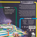 Back of the box of Maglev Metro. Buy the board game from Out of Town Games