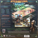 Steampunk Rally Fusion back of the box - buy the racing strategy game from Out of Town Games