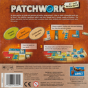 Patchwork back of the box, buy the two player board game from Boardgamist
