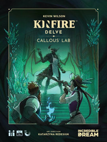 Buy Kinfire Delve: Callous’ Lab board game now from Boardgamist UK — front of box Buy Kinfire Delve: Callous’ Lab board game now from Boardgamist UK — front of box