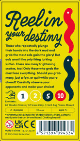 Buy Wriggle Roulette back of box from Boardgamist