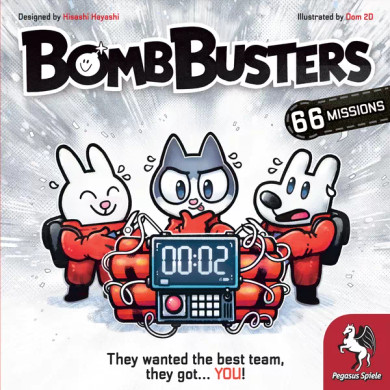 Front of the box for Bomb Busters at Boardgamist - Work as a team to identify and cut matching wires
