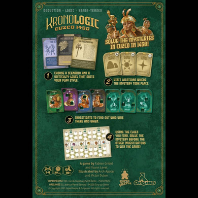 Buy Kronologic: Cuzco 1450 board game now from Boardgamist UK - rear box cover