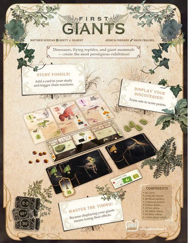 Back of the box of ‘First Giants’ – buy now from Boardgamist.
