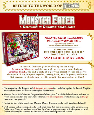 Information sheet on Monster Eater board game from Boardgamist