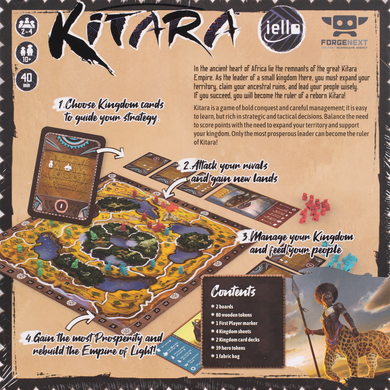 Kitara back of box - buy family strategy games from Out of Town Games