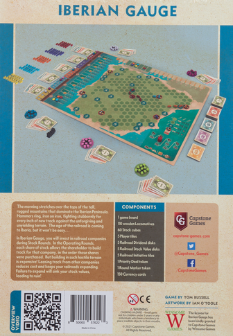 Back of the Box of Iberian Gauge, Buy Great Strategy Board Games from OOT Games