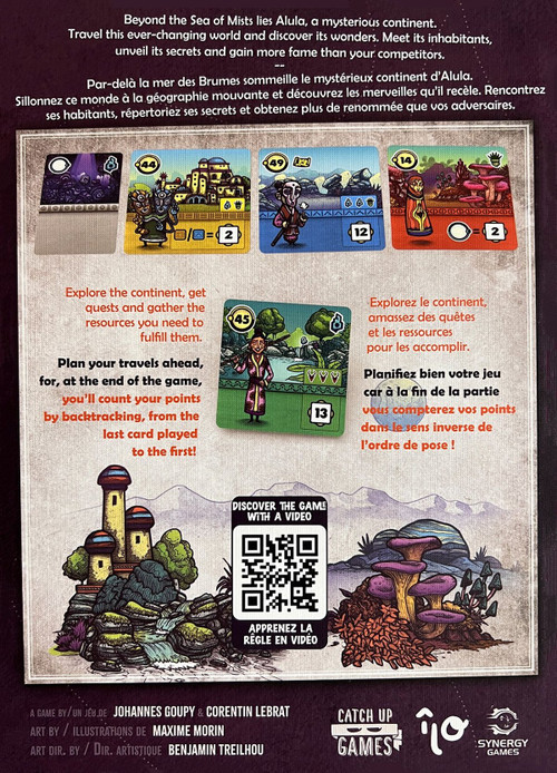 Back of the box Faraway at Boardgamist