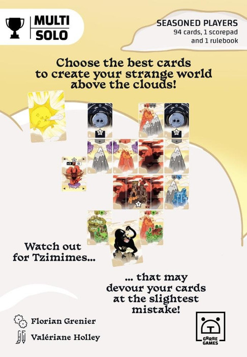 Back of the box Strange World Above the Clouds Boardgamist