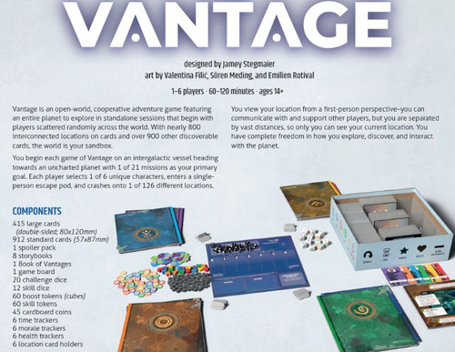 Back of box Vantage from Boardgamist