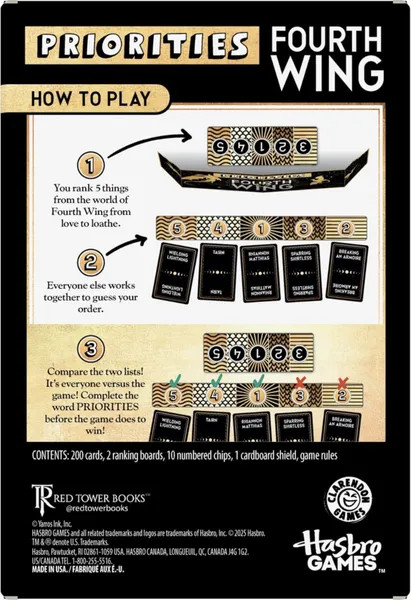 Pre-order Priorities: Fourth Wing from Boardgamist.com - As members of the Iron Squad, predict the Wingleader’s ranking of Empyrian words.