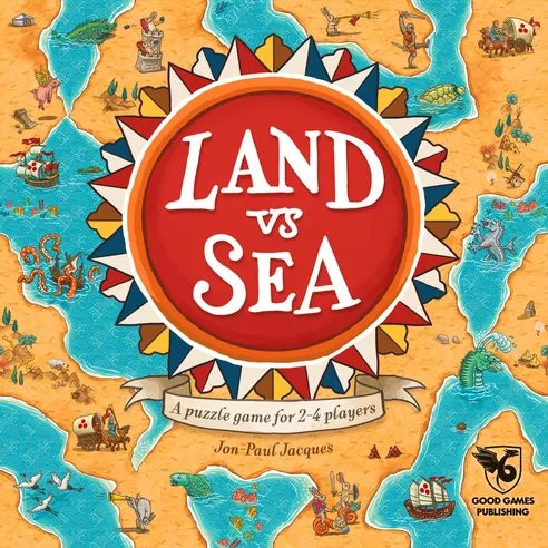 Buy Land vs Sea board game now from Boardgamist UK — compete to build continents and oceans in this clever tile placement strategy game.