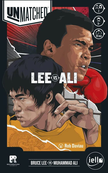 Buy Unmatched Lee vs Ali board game now from Boardgamist UK — battle as Bruce Lee or Muhammad Ali in this tactical card driven duel.