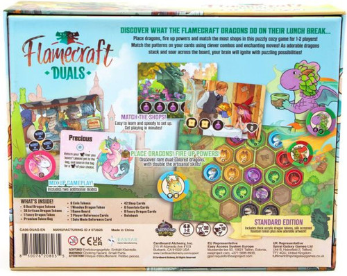 Back of Box - Buy Flamecraft Duals from Boardgamist