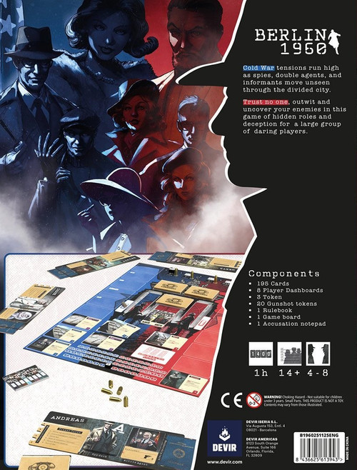 Back of the box of ‘Berlin 1960’ – buy now from Boardgamist.