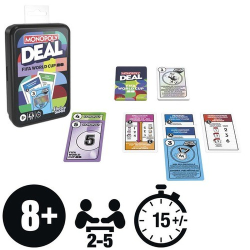 Components for Monopoly Deal: FIFA World Cup 2026 Edition from Boardgamist