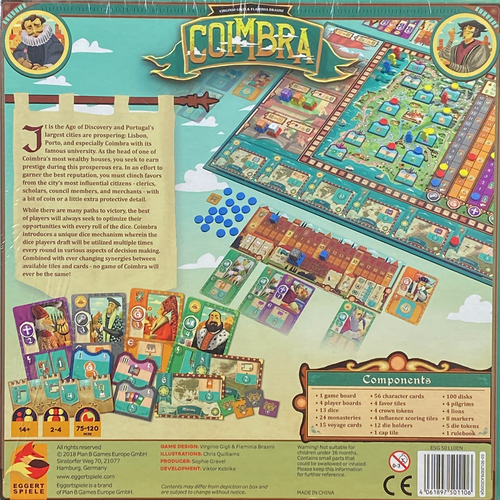 Coimbra Back of Box - Buy board games from OOT Games