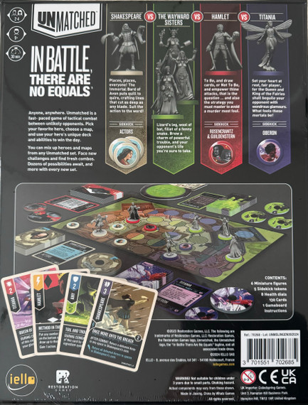 Back of the Box -  Slings and Arrows from Out of Town Games