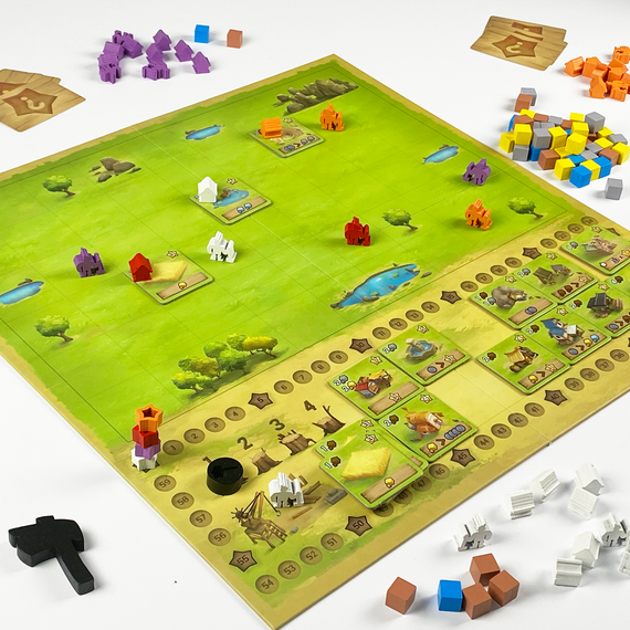 Little Town Game Board - image courtesy of Board Game Review