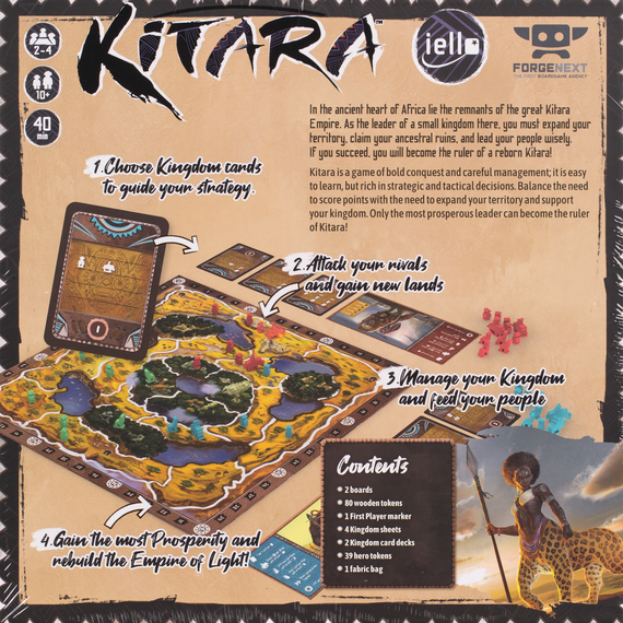 Kitara back of box - buy family strategy games from Out of Town Games