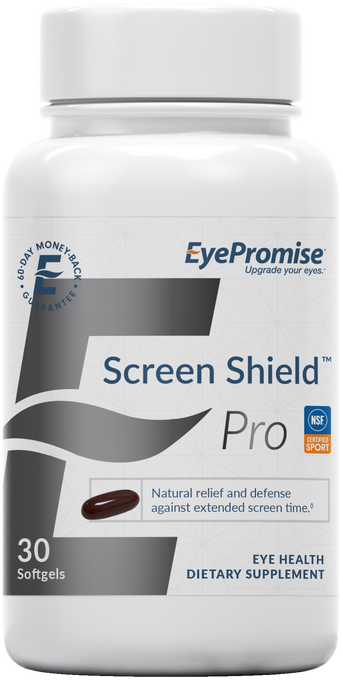 EyePromise Screen Shield Pro is an eye vitamin designed to protect your eyes from the dangerous blue light emitted by screens. EyePromise Screen Shield Pro is an eye vitamin designed to protect your eyes from the dangerous blue light emitted by screens.
