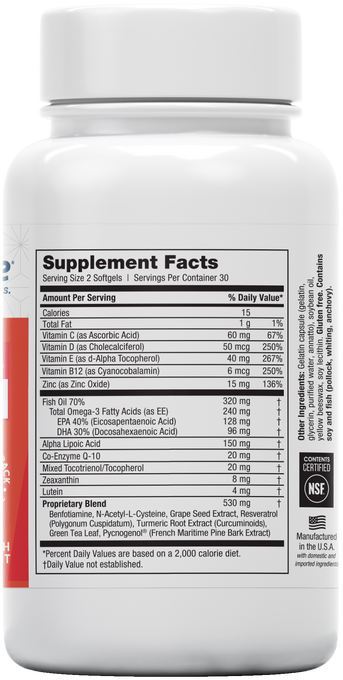 The EyePromise DVS formula has been clinically proven to improve color vision, contrast sensitivity, and peripheral vision without impacting blood sugar levels.