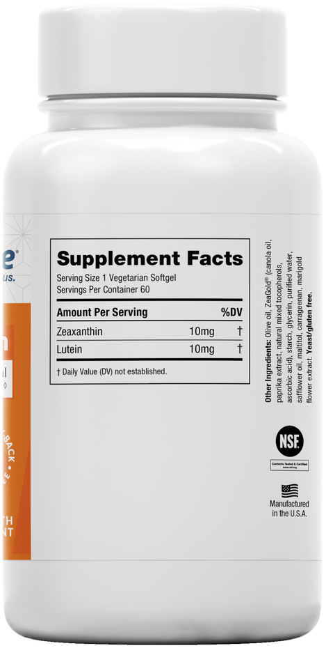 The formula for EyePromise Zeaxanthin + Lutein contains the optimal amounts of dietary zeaxanthin and lutein to support crisp, clear vision. The formula for EyePromise Zeaxanthin + Lutein contains the optimal amounts of dietary zeaxanthin and lutein to support crisp, clear vision.