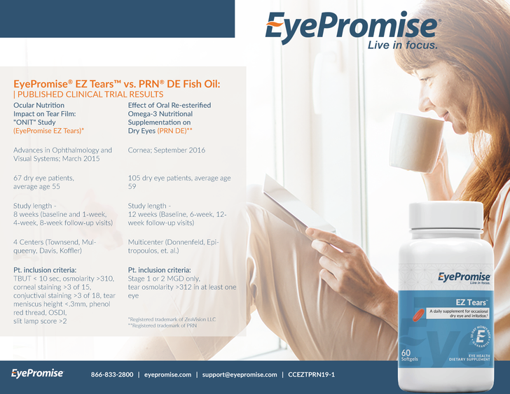 EZ Tears vs. PRN Comparison Chart