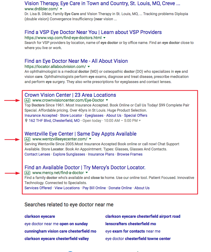 The overflow sites from the top will end up at the bottom of the search page.
