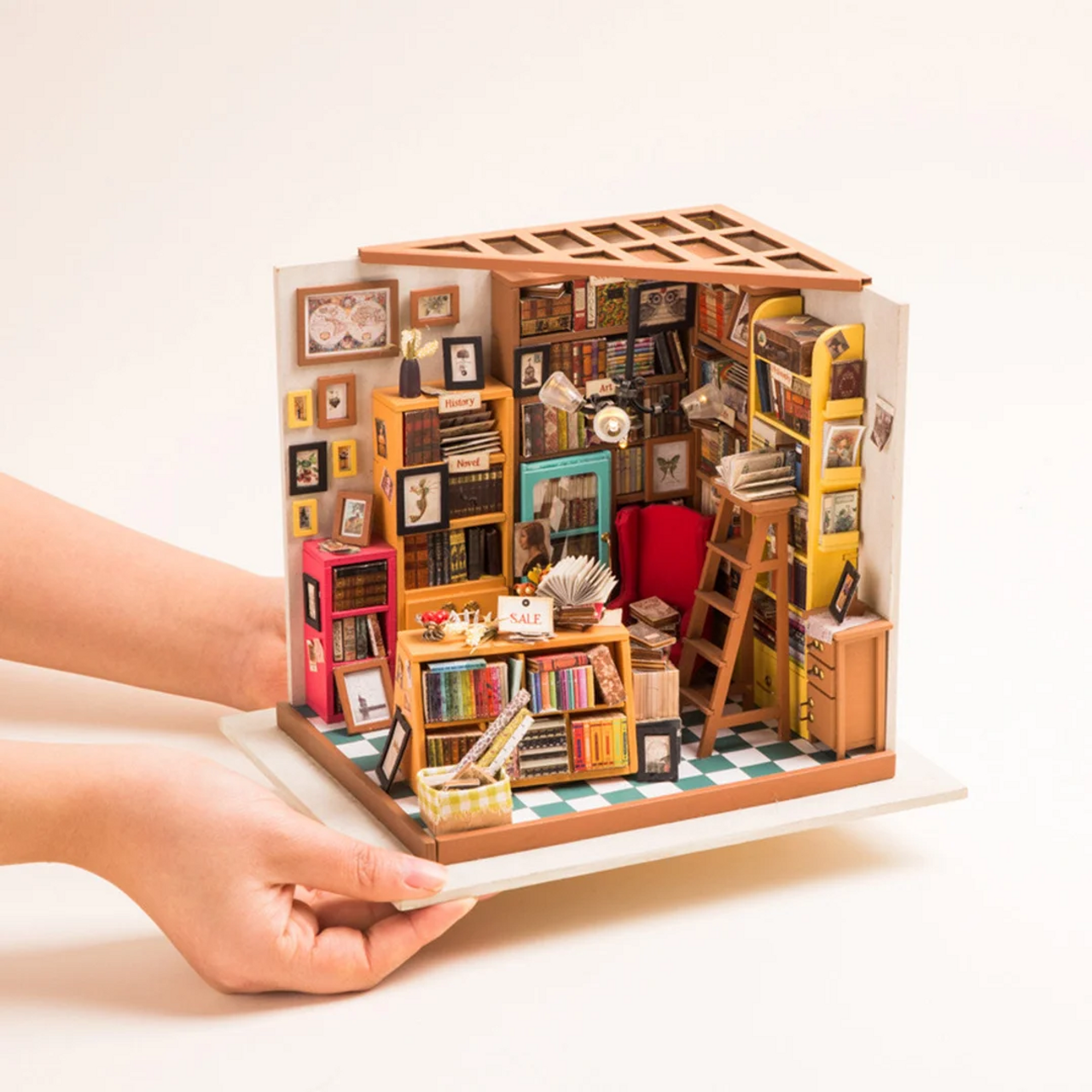 Rolife Sam's Study Library DIY Miniature House Kit