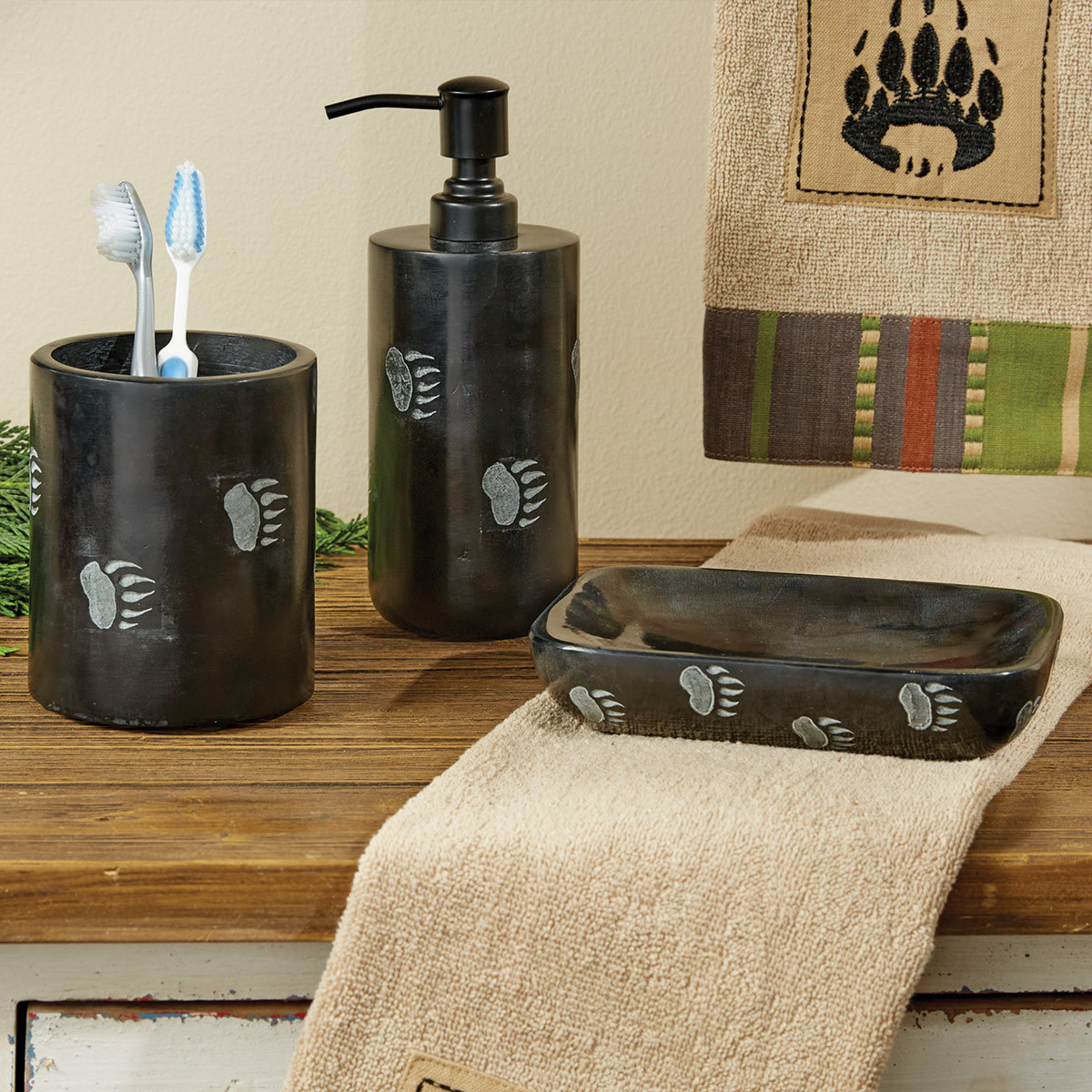 Park Designs Wild Woods Bear Soap Dish