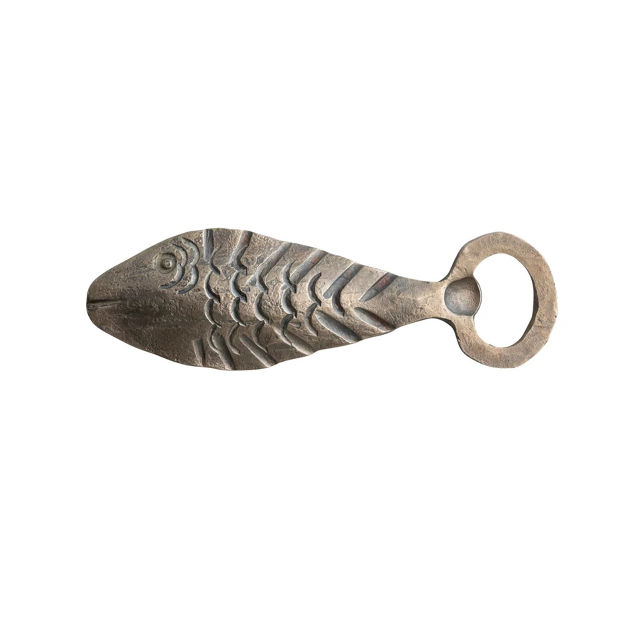 Vintage Brass Fish Bottle Opener/Corkscrew