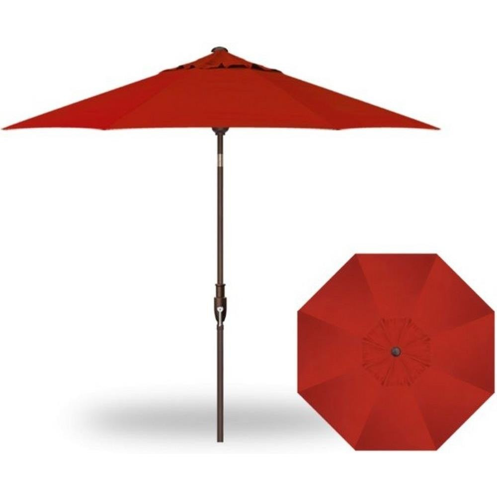6 ft red patio umbrella Tilt & Crank Lift Metal 7.5ft 6-Rib Bring a touch of calm and comfort to your outdoor space with this elegant rectangular umbrella 6.5ft Square Tilting Wine Red