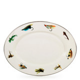 Fishing Fly Oval Platter, 12x16"