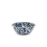 Blue 20oz Enamel Splatter Cereal Bowl