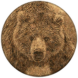 Grizzly Bear Cork Drink Coaster