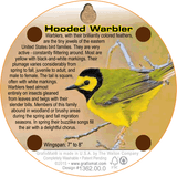Hooded Warbler Cork Drink Coaster