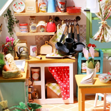 Rolife Jason's Kitchen DIY Miniature Dollhouse Kit